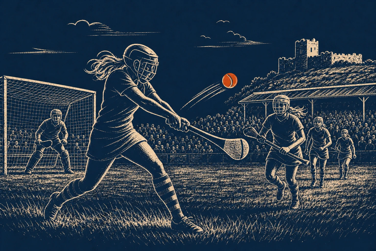 Minor camogie players contest a summer league final in Kilkenny