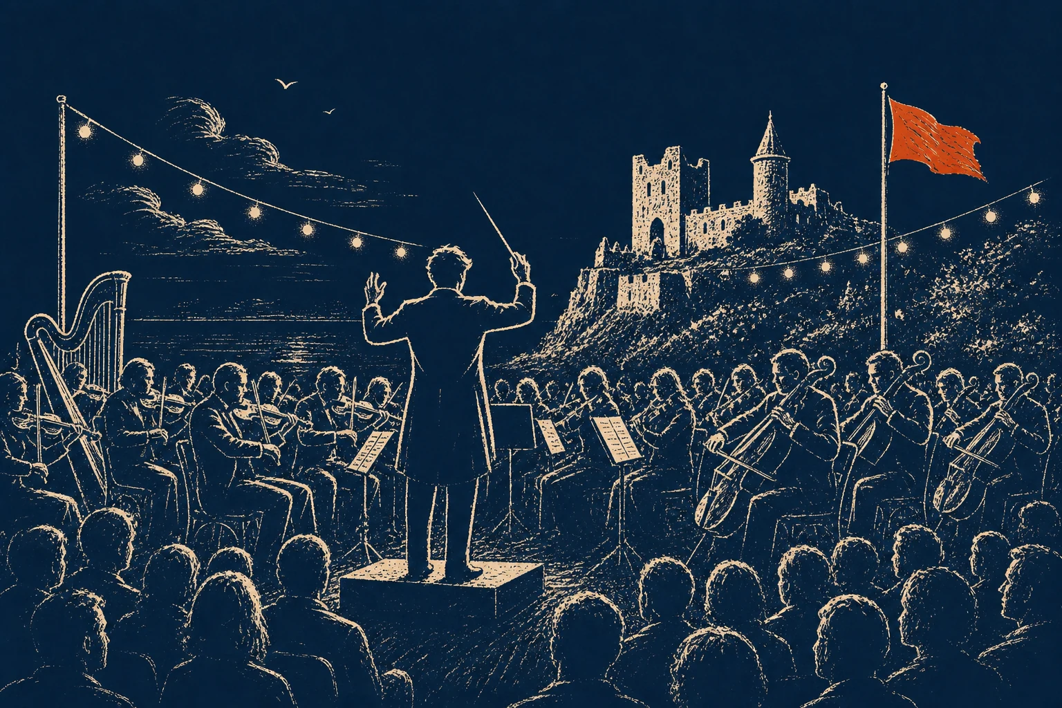 Piano recital poster for Fionnuala Moynihan performing Chopin's Nocturnes