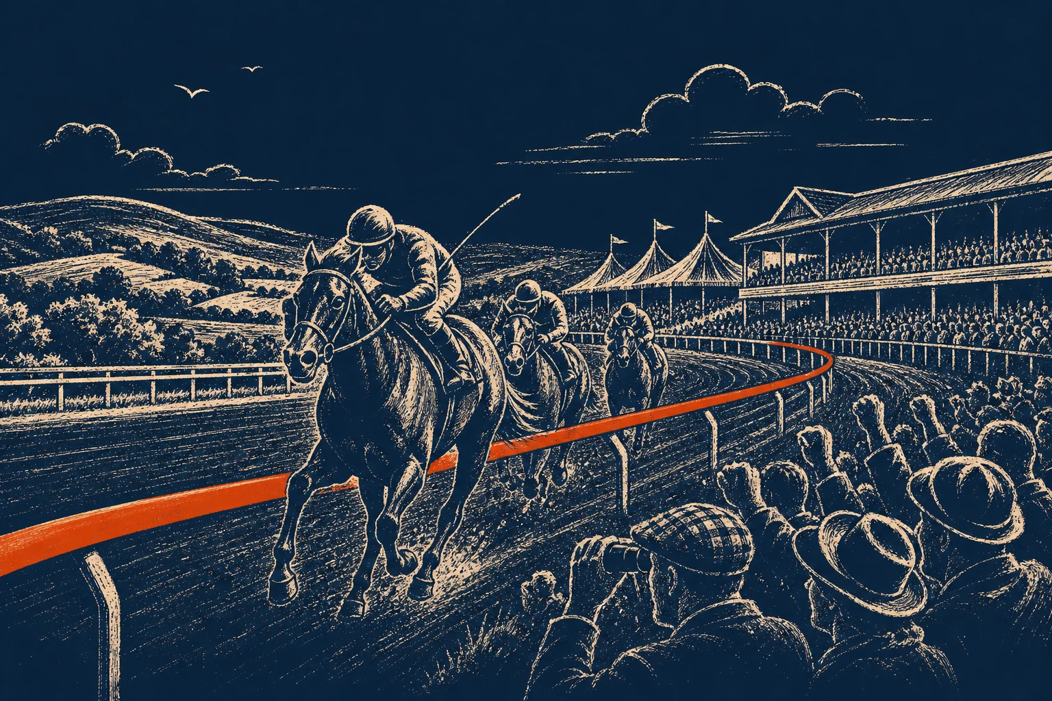 Flapper horse racing at Murvagh, County Donegal, on August Bank Holiday