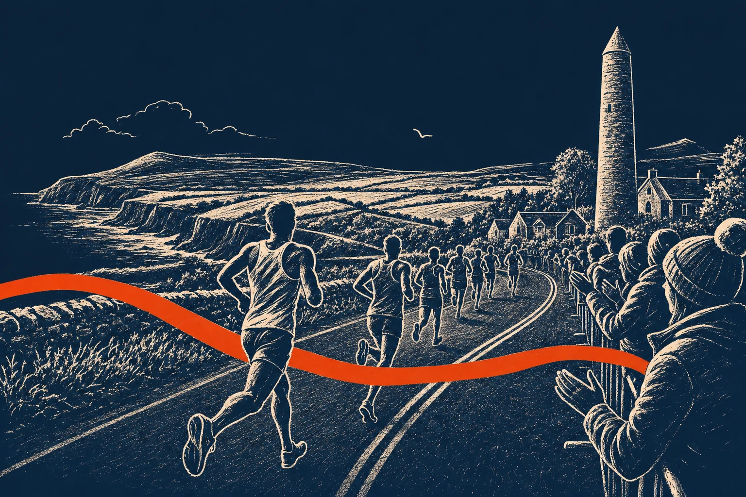 Scenic running route through Donegal Town